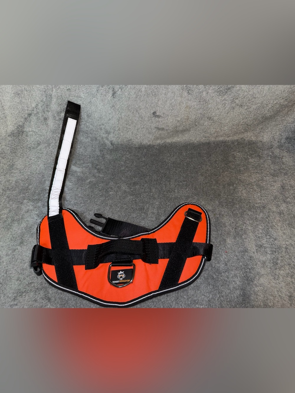 DOGGY KINGDOM Orange Dog Harness W/Reflective Band